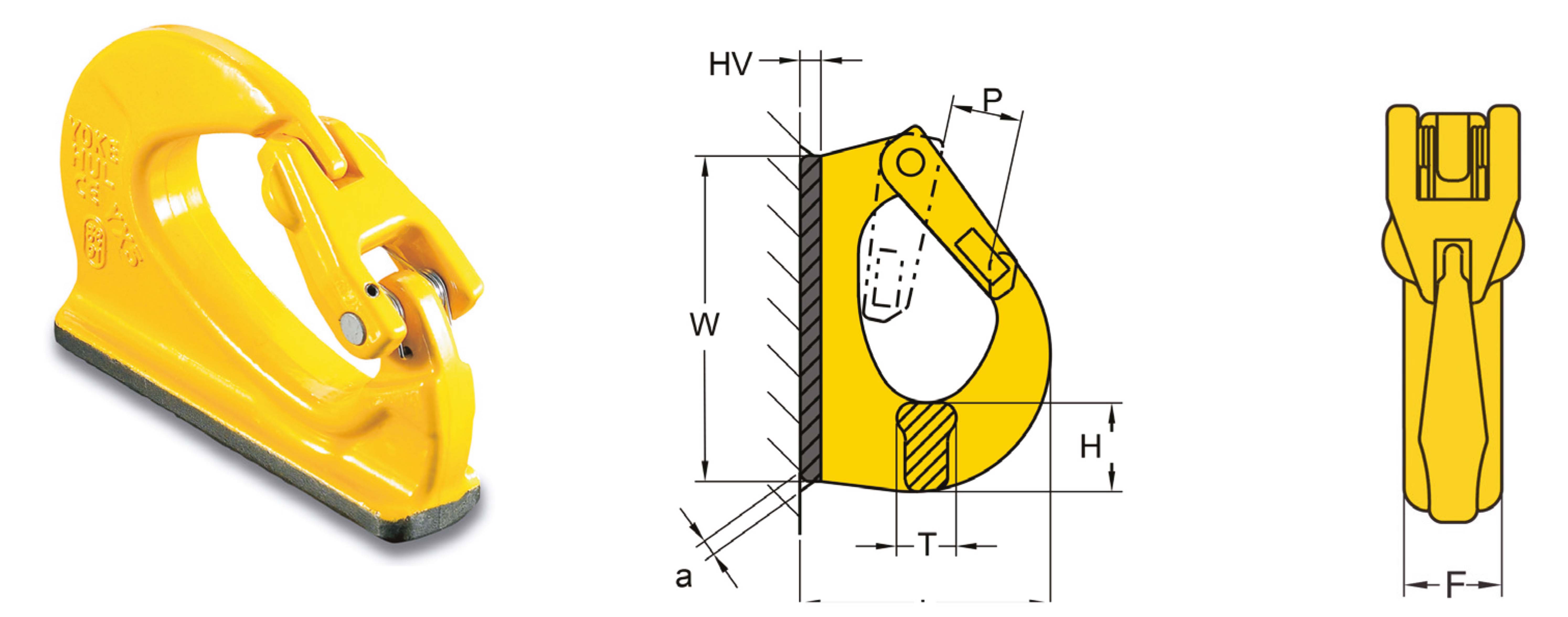 Yoke Excavator Weld On Lifting Hook 8081 « GPS Lifting