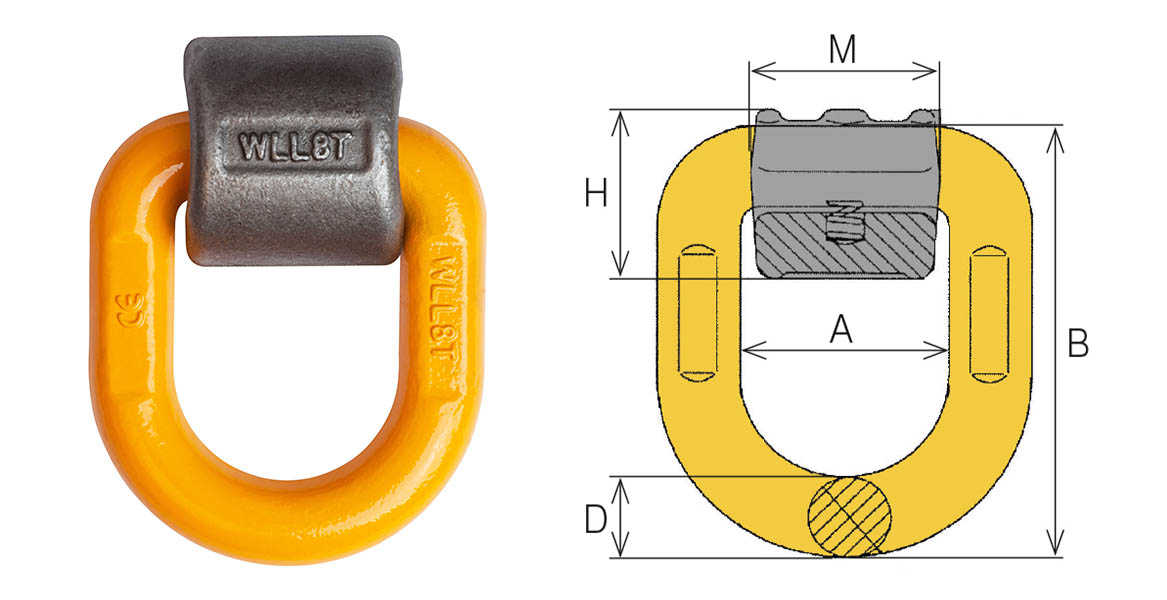 3/8" Weld-On Lifting Eye / D-Ring Shackle Mount – Trailer Tie Down – Premier Industries